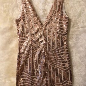 Golden Sequined Dress